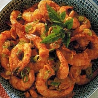 Taiwanese King Prawns With Peanuts Appetizer