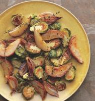 American Roasted Brussels Sprouts with Pear and Shallots Dinner