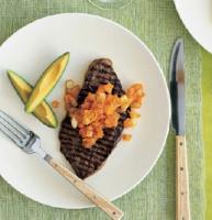 American Steak with Spicy Papaya-carrot Salsa BBQ Grill