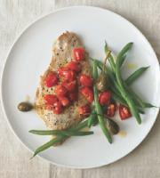 American Turkey Cutlets with Tomatoes and Capers Dinner