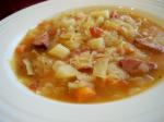 American Cabbage Soup With Kielbasa Appetizer