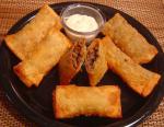 American Easy Steak and Cheese Egg Rolls Appetizer