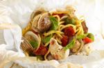 British Seafood Bucatini Cooked In Paper Recipe Appetizer