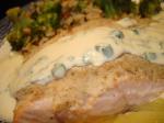 American Baked Horseradish Salmon With Chardonnay Chive Butter Sauce Dinner