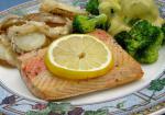 American Grilled Salmon or Halibut Dinner