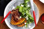 American Barbecued Spiced Lamb Chops With Pumpkin and Salad Recipe Appetizer