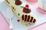 American Choc Ripple Christmas Pudding Log Recipe Dessert
