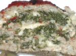 American Cheese  Spinach Stuffed Meatloaf Appetizer