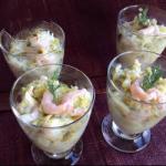 American Salad of Leeks to Shrimp Appetizer