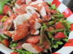 American Chicken and Asparagus Salad with Strawberry Dressing Dinner