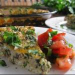 American Omelet with Mushrooms and Red Pepper Appetizer