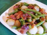 British Sauteed Green Beans and Onions With Bacon Dinner