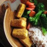 American Breaded Fried Softly Spiced Tofu Recipe Appetizer