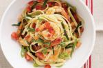 American Linguine With Garlic Prawns and Basil Recipe Appetizer
