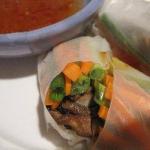Chinese Spring Rolls of Chicken and Vegetables Dessert