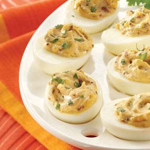 American Smokin Hot Deviled Eggs Appetizer