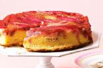 American Marthas Rhubarb Upsidedown Cake Recipe Appetizer