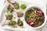 American Pesto Lamb Cutlets With Rice And Radicchio Salad Recipe Appetizer