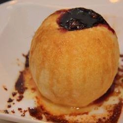 American Baked Apple with Jam Blackberries Dessert