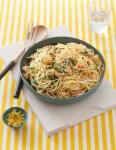 American Spaghetti with Tuna Croutons Parsley and Lemon Appetizer