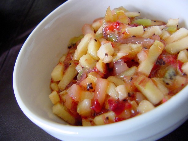 American Apple Strawberry Salsa Dessert