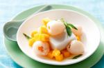 Chinese Coconut Pudding With Lychee And Mango Salad Recipe Appetizer
