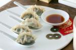 Chinese Steamed Spinach And Mushroom Dumplings Recipe Appetizer