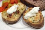 American Garlic and Herb Stuffed Baked Potatoes Appetizer
