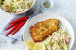 American Pork And Sage Schnitzels With Apple And Fennel Coleslaw Recipe Dinner