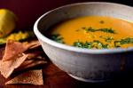American Carrot and Tahini Soup With Pita Crisps Recipe Appetizer