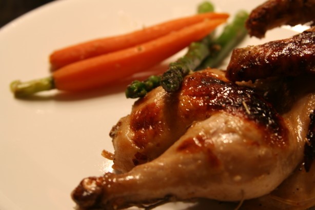 American New England Roasted Cornish Game Hens Appetizer