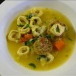 Chicken Meatball and Tortellini Soup recipe