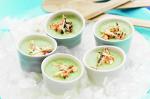 Canadian Chilled Cucumber Soup Shots With Spicy Crab Recipe Appetizer