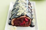 Canadian Chocolate Strawberry Icecream Roll Recipe Dessert