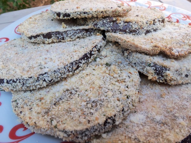 American Crispy Baked Eggplant aubergine Appetizer