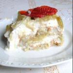 Italian Rhubarb Tiramisu Dessert