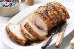 American Corianderfennel Crusted Pork Roast With Pickled Blueberries Recipe BBQ Grill