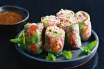 Canadian Beef And Quinoa Rice Paper Rolls With Tamarind Dipping Sauce Recipe Appetizer
