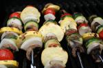 American Vegetable Kabobs With Seasoned Butter Sauce 1 Appetizer