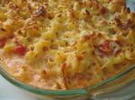 American Baked Macaroni and Cheese with Stewed Tomatoes Dinner