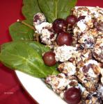 American Cream Cheese Grapes With Nuts Appetizer