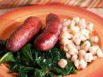 Chilean Sausage With Hominy And Spinach En Dinner