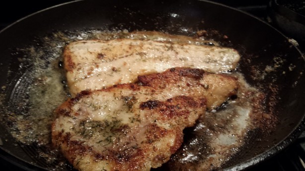 American White Fish In Herbed Butter Dinner