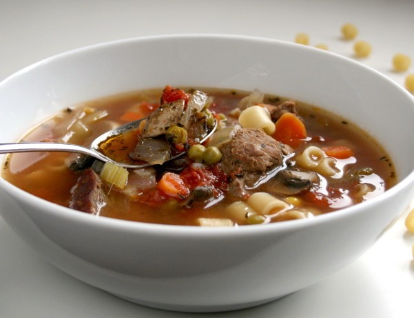 American Spicy Beef Vegetable Soup Dinner