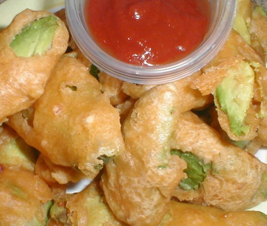 American Beerbattered Fried Avocado Wedges Appetizer