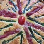 French Quiche with Asparagus and Raw Ham Dinner