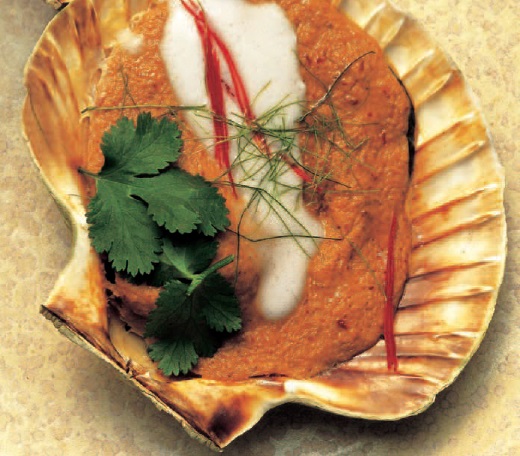 Thai Steamed Scallop Curry Appetizer