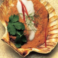 Thai Steamed Scallop Curry Appetizer