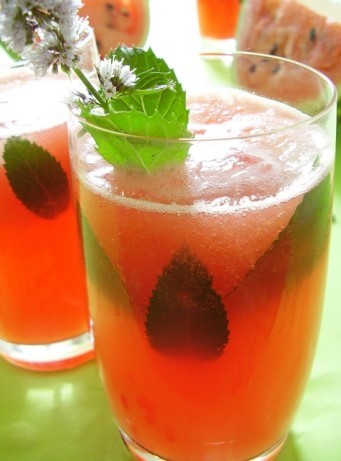 Mexican Agua Fresca De Melon watermelon Sparkling Water Appetizer