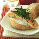 Canadian Ciabatta Bread with Grilled Salmon Appetizer